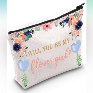 “Will you be my flower girl?” Cosmetic Bag